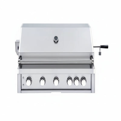 Built-In Natural Gas Grill Designed for Professional Cooking, 5-Burner Stainless Steel, Infrared Technology