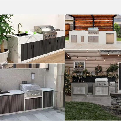 27 in Built-In Outdoor Gas BBQ Grill, 4-Burnerstainless Steel Drop-In Grill, 304 Brushed Stainless Steel, Heavy Duty Outdoor Kitchen Island Grill (Without Lighting)