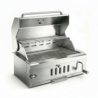 Built-In Charcoal Grill Designed for Outdoor Kitchens, 445 Sq In Cooking Surface, Adjustable Charcoal Pan