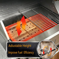 Built-In Charcoal Grill Designed for Outdoor Kitchens, 445 Sq In Cooking Surface, Adjustable Charcoal Pan