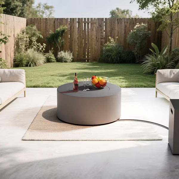 Propane Fire Pit Table Built for Outdoor Gatherings, 50,000 BTU Output, 30 Inch Round, Pulse Ignition