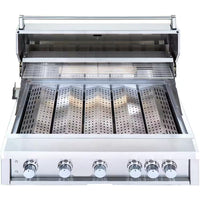 40 In. 5-Burner Built-In Natural Gas Grill in Stainless Steel with 1 Infrared Burner