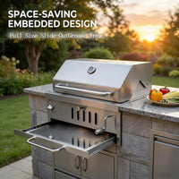 28 in Built in Charcoal BBQ Grills for Outdoor Kitchen
