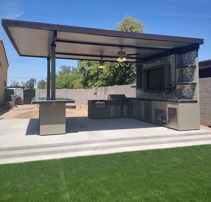 KoKoMo Montego Outdoor Kitchen BBQ Island – Stylish Built-In Grill Island for Patios