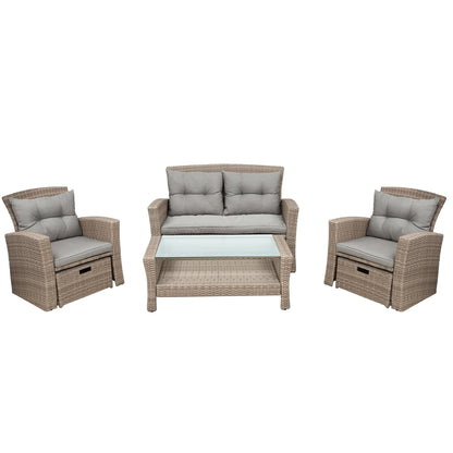 Set Of 4 Piece Outdoor Patio Furniture