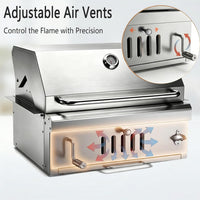 28 in Built in Charcoal BBQ Grills for Outdoor Kitchen