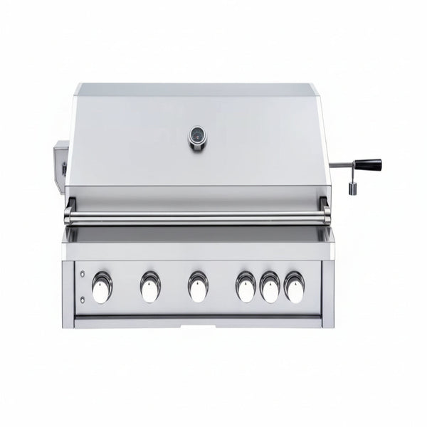 40 In. 5-Burner Built-In Natural Gas Grill in Stainless Steel with 1 Infrared Burner