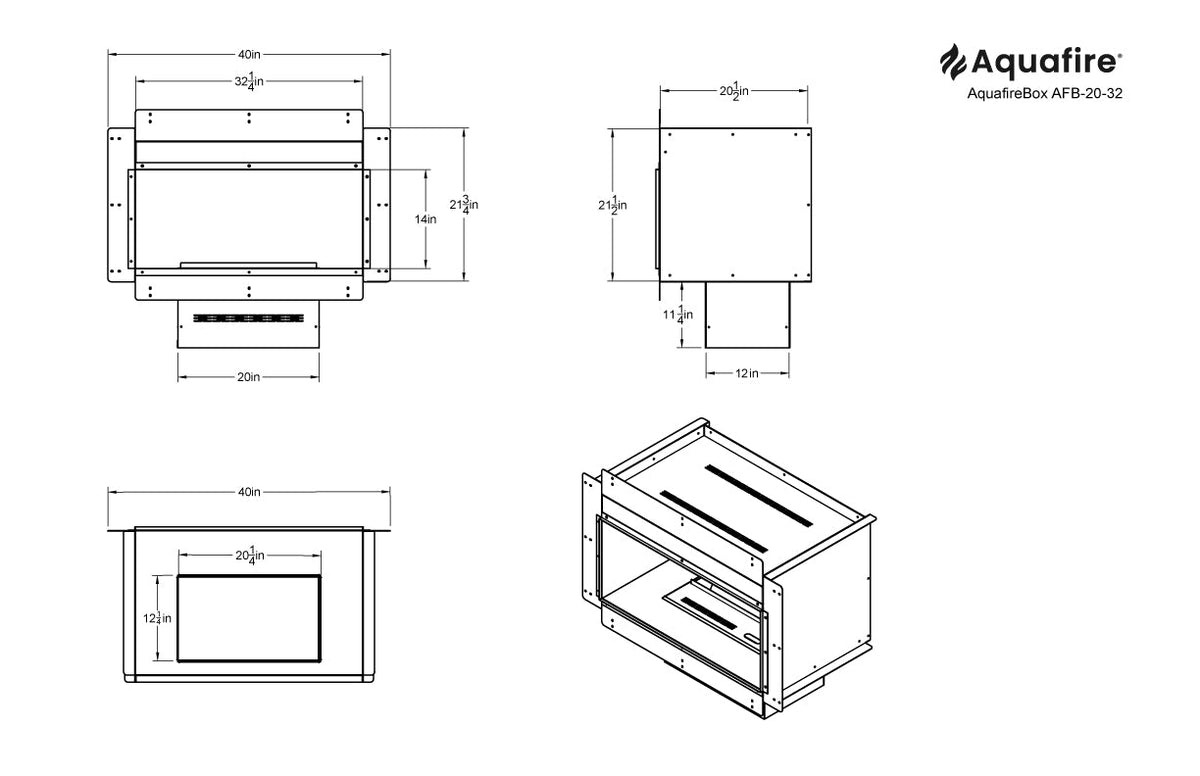 Aquafire®Box - Water Vapor Firebox
