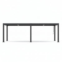 Outdoor Pergola Built for Year Round Use, Adjustable Louvers, Aluminum Frame, Integrated Drainage