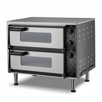 Electric Pizza Oven Built for Commercial Use, Double Ceramic Deck, 280-600°F Control, 14 Inch Capacity