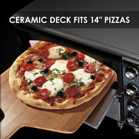 Electric Pizza Oven Built for Commercial Use, Double Ceramic Deck, 280-600°F Control, 14 Inch Capacity