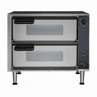 Electric Pizza Oven Built for Commercial Use, Double Ceramic Deck, 280-600°F Control, 14 Inch Capacity
