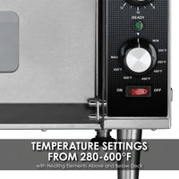 Electric Pizza Oven Built for Commercial Use, Double Ceramic Deck, 280-600°F Control, 14 Inch Capacity