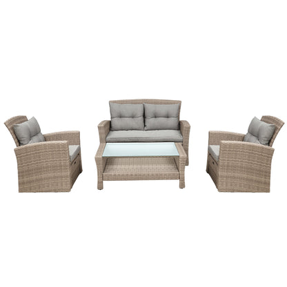 Set Of 4 Piece Outdoor Patio Furniture