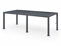 Outdoor Pergola Built for Year-Round Use, Adjustable Louvers, Aluminum Frame, Integrated Drainage — Studio Shot